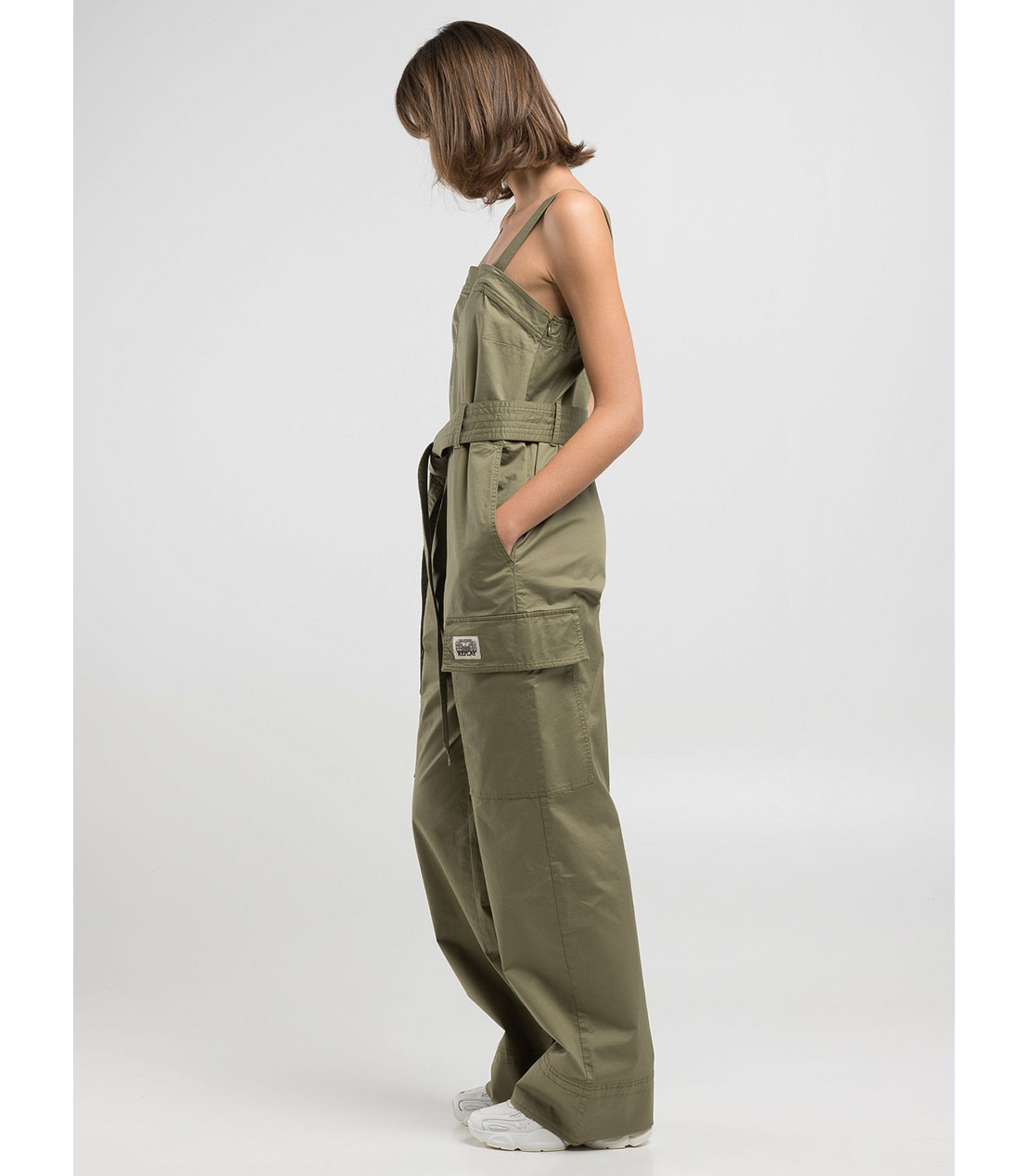 コンフォートフィットストレッチコットンジャンプスーツ 詳細画像 ライトミリタリー 4